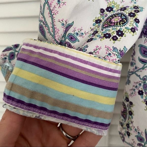 Tabi Simply Classics White paisley button down shirt size XXL - Picture 8 of 9